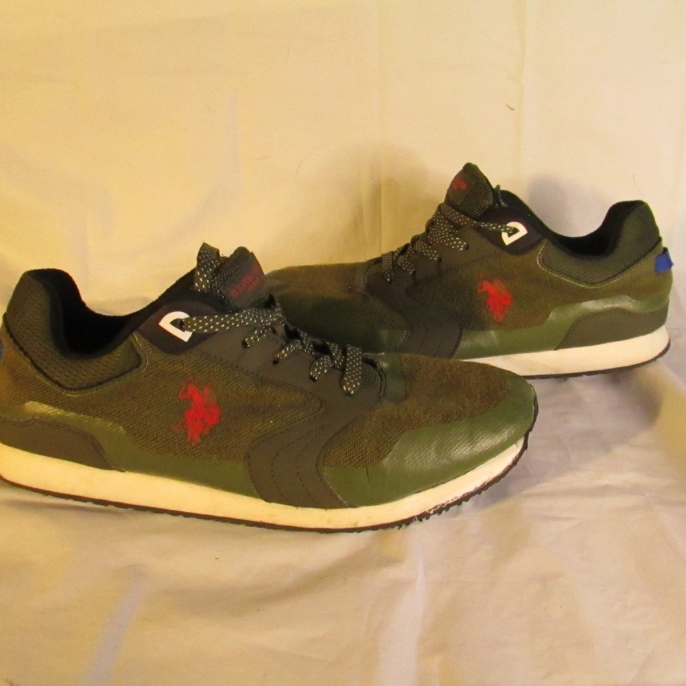 U.S. Polo Assn. Green and Red Men's Loafers - Picture 4 of 8